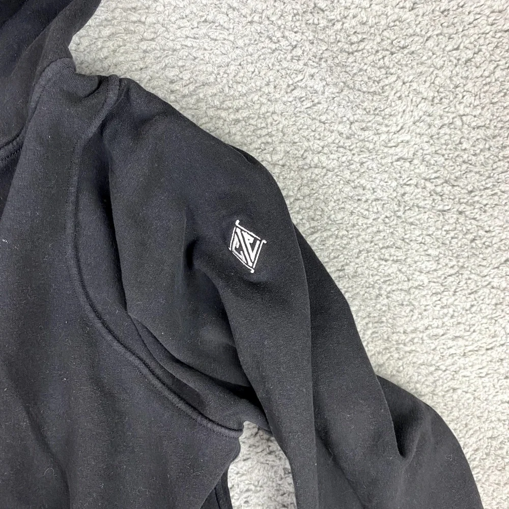 Lululemon Loungeful Hoodie Womens 10 Black 4-Way Stretch Kangaroo Pocket Casual‎